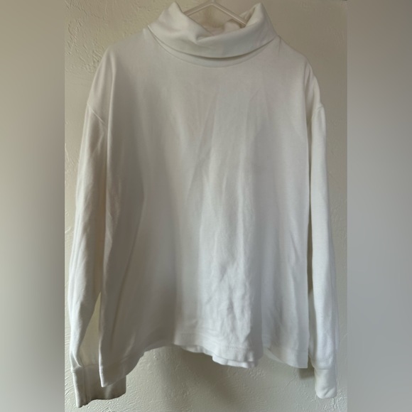 Lands End girls white turtle neck Small GUC - Picture 1 of 4